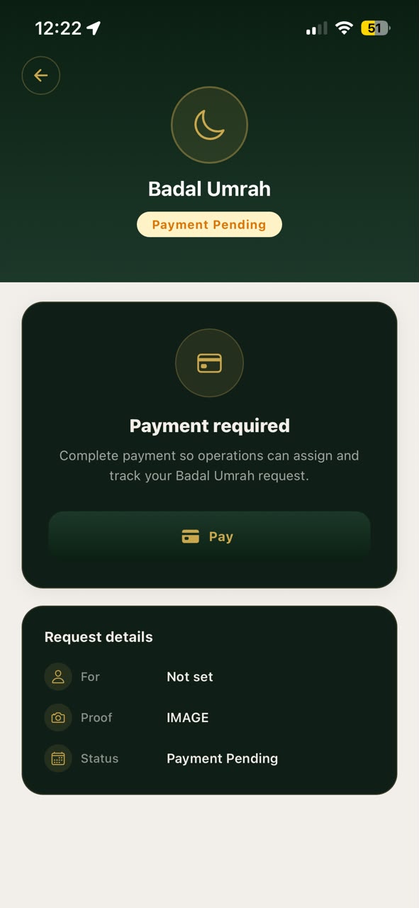 Rahlah mobile app screen 5